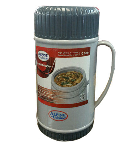 10413 - 1.0 Liter Glass Vacuum Food Thermo; Gray 2-Tone Color 