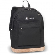 Suede Bottom Backpack  BLACK