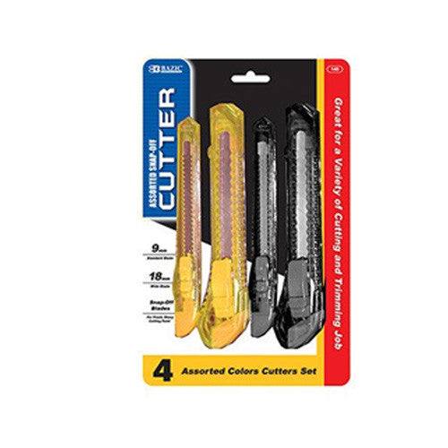 BAZIC Jumbo & Mini Multipurpose Cutter (4/Pack)