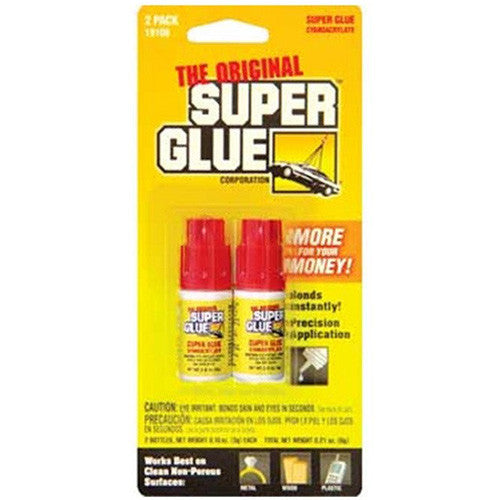 PACER 0.11 Oz / 3g Jewelry / Nail Super Glue Bottle (2/Pack)