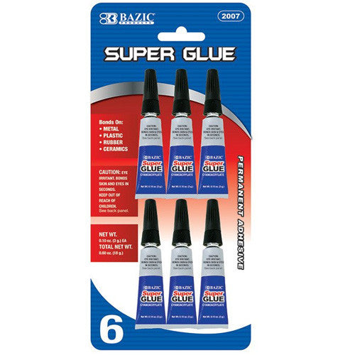 BAZIC 3g / 0.10 Oz. Super Glue (6/Pack)