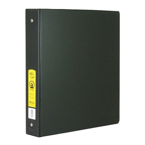 BAZIC 1" Black 3-Ring Binder W/ 2-Pockets