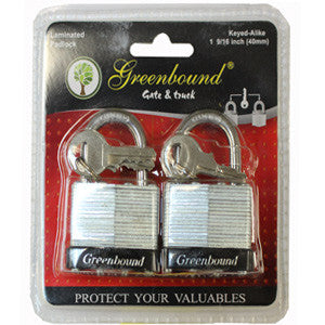 ITEM # 33396    40 mm   Laminated Lock
Keyed-Alike  
1 9/16  inches ( 40 mm)