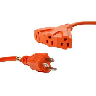 16 GAUGE 2FT OUTDOOR EXTENSION CORD 3 OUTLET