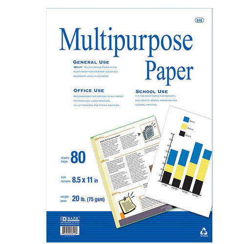 80 ct. White Multipurpose Paper