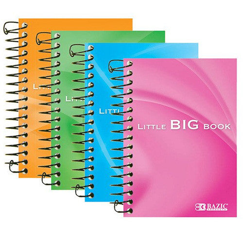 Bazic 50 Ct. 3" X 5" Top Bound Spiral Memo Books (4/Pack)