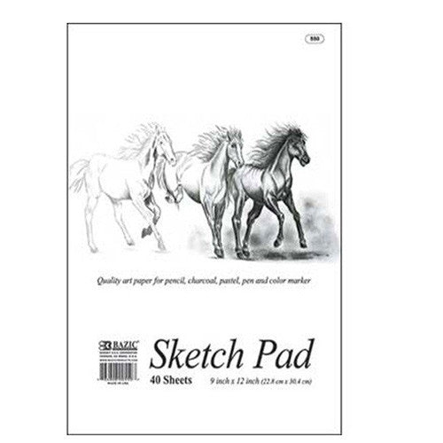 BAZIC 40 Ct. 9" X 12" Premium Sketch Pad