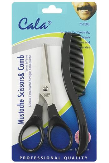 Mustache Scissors & Comb