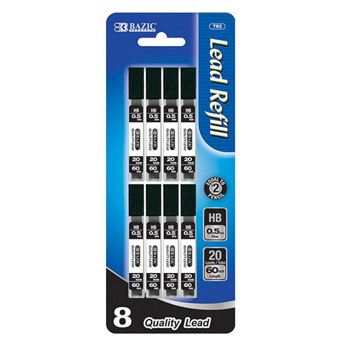 BAZIC 20 Ct. 0.7mm Mechanical Pencil Leads (8/Pack)