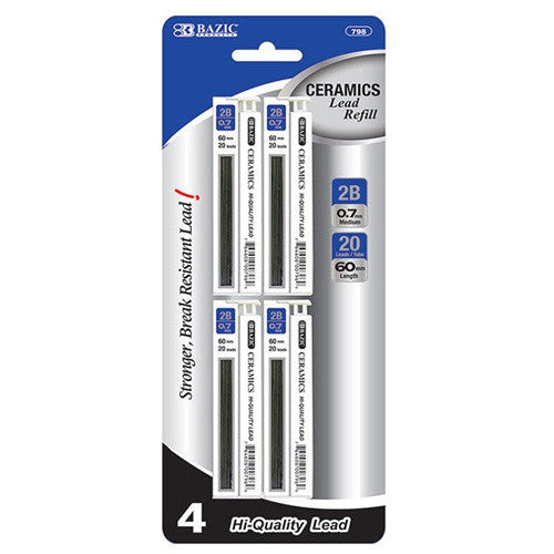 BAZIC 20 Ct. 0.7mm Ceramics Hi-Quality Mechanical Pencil Lead (4/Pack)