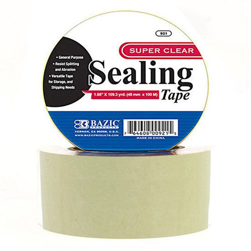 BAZIC 1.88" X 109.3 Yards Clear Packing Tape