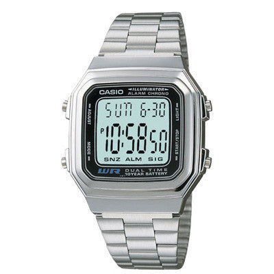 Casio Men's A178WA-1A Illuminator Stainless Steel Watch