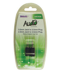 AA3525-2pcs Set 3.5mm Jack to 2.5mm Plug & 2.5mm Jack to 3.5mm