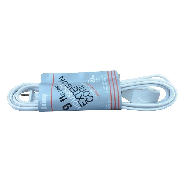 9FT HOUSEHOLD EXTENSION CORD (WHITE)