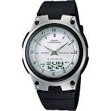 Casio Men's AW80-7AV World Time Databank 10-Year Battery Black Band Watch