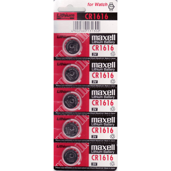 Maxell CR1616 3V Lithium (LiMNO2) Coin Cell Battery