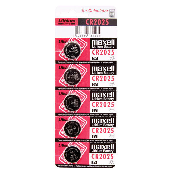 Maxell CR2025 3V Lithium (LiMNO2) Coin Cell Battery