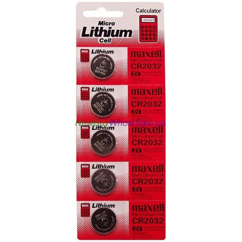 Maxell CR2032 3V Lithium (LiMNO2) Coin Cell Battery