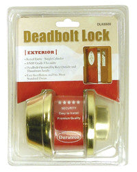 
Deadbolt Lock-Single Cylinder-Gold