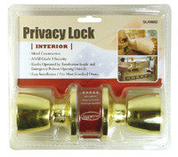 Privacy Lockset-Tulip Knob Style-Gold