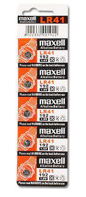 Maxell LR41 Alkaline 1.5V Coin Cell Battery (AG3 392 192)