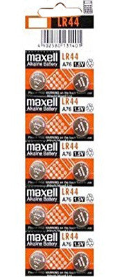 Maxell LR44 Alkaline 1.5V Coin Cell Battery (A76 76A AG13 L1154 G13 V13GA 357)
