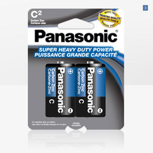 PANASONIC SIZE C 2 PACK BATTERY 