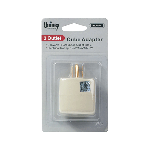 3 Outlet Cube Adapter
