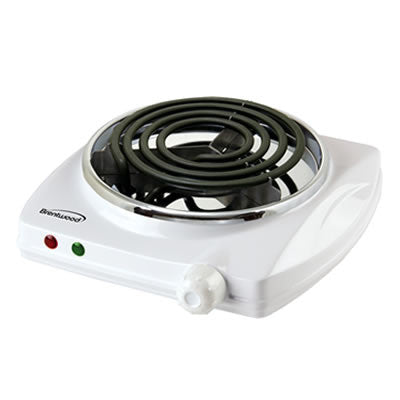 Electric Single Burner in White