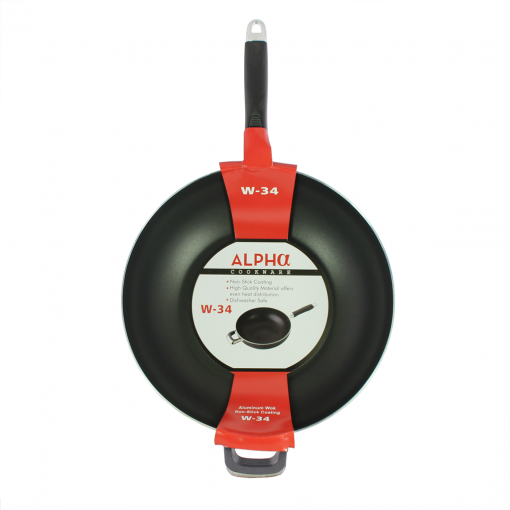 Alpha Aluminum Nonstick Wok Pan 34cm