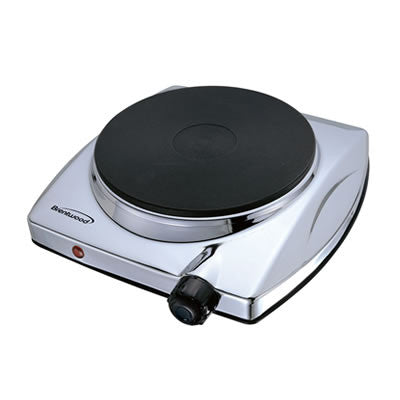 Electric Single Hotplate; Chrome Finish