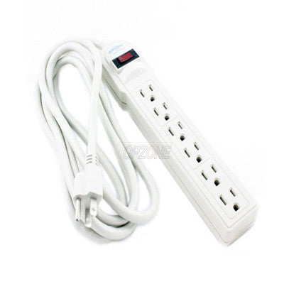 8 feet 90 Joules Surge Protector 6 Outlet Power Strip